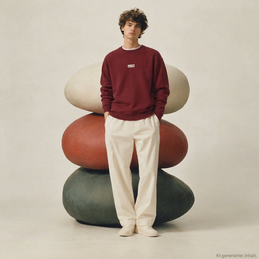 THE OVERSIZED CORE SWEATER BORDEAUX
