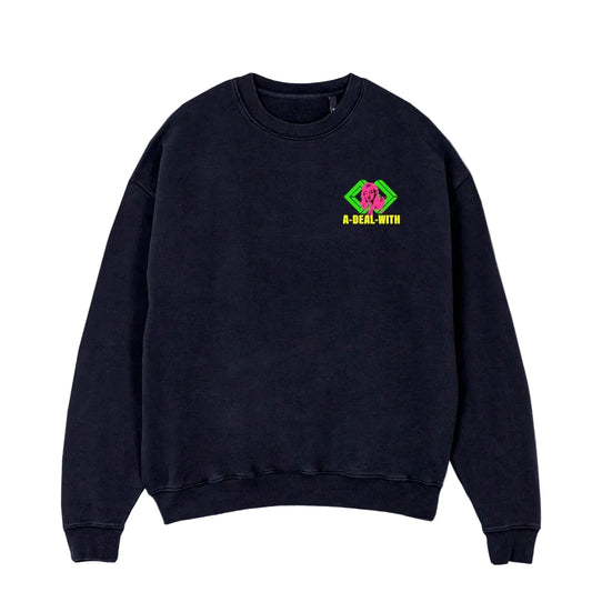 PREORDER – THE OVERSIZED SWEATER „PALMER“ FADED BLACK