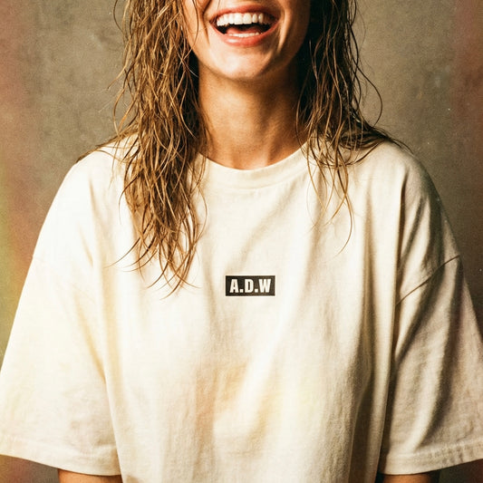 THE OVERSIZED BOXLOGO – FADED WHITE