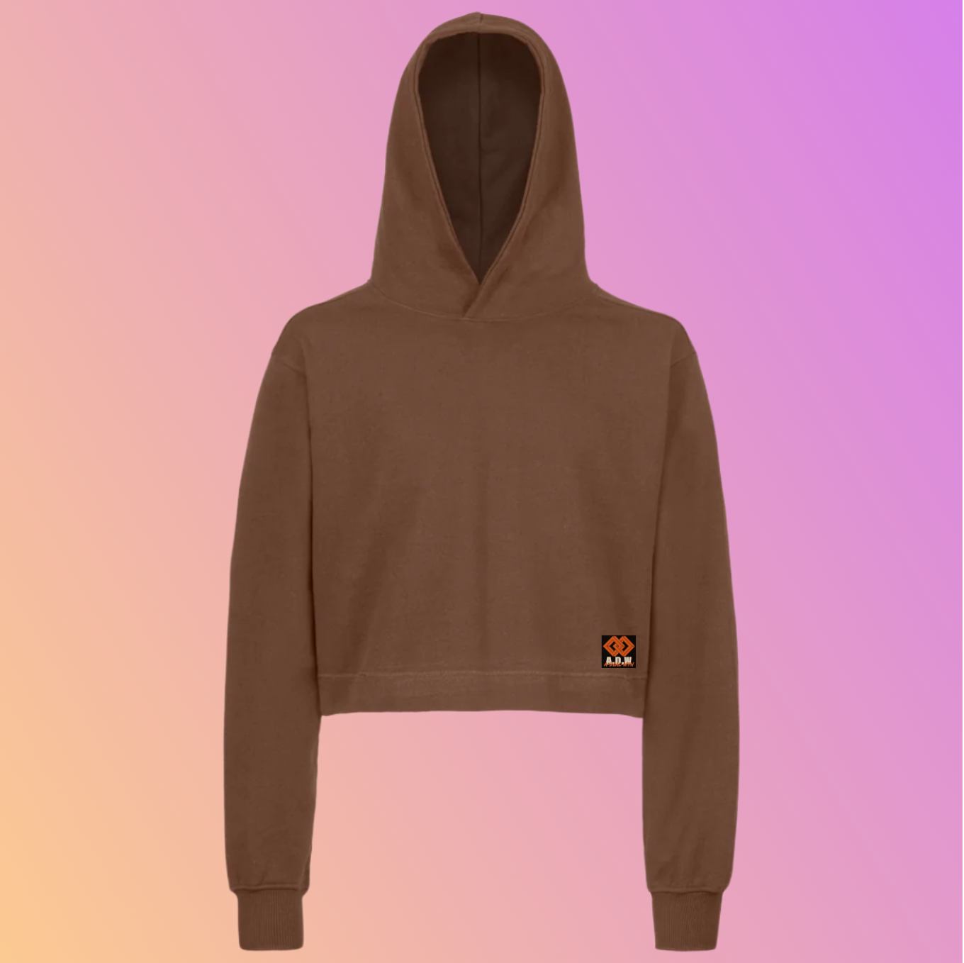 THE OVERSIZED HOODED CROPPED VNT/BRW