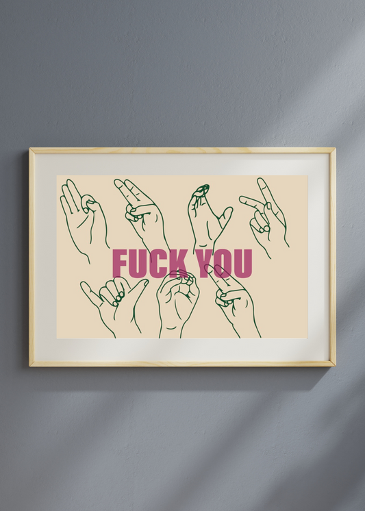 FY ART PRINT – BG/PNK