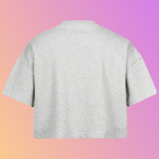 THE CROPPED OVERSIZED SHIRT – LIGHT GREY