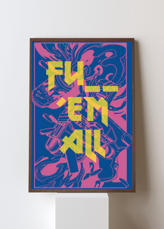 „BRUNNER“ ART PRINT – PNK/NEO