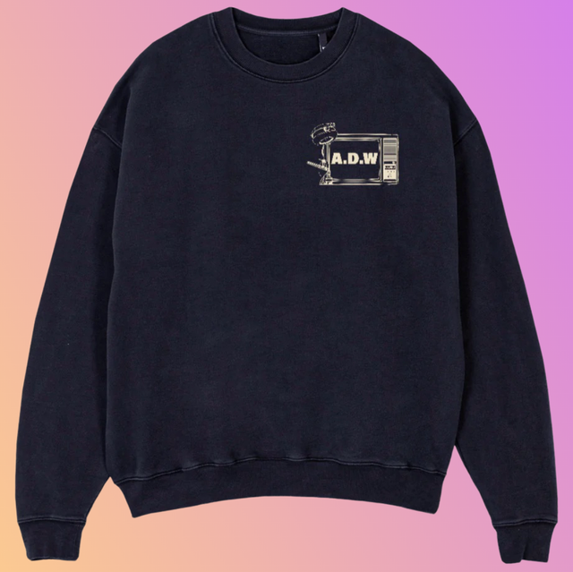 THE OVERSIZED SWEAT „LIVE“ FADED BLACK/CREME