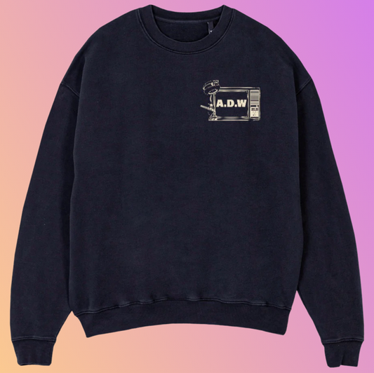 THE OVERSIZED SWEAT „LIVE“ FADED BLACK/CREME