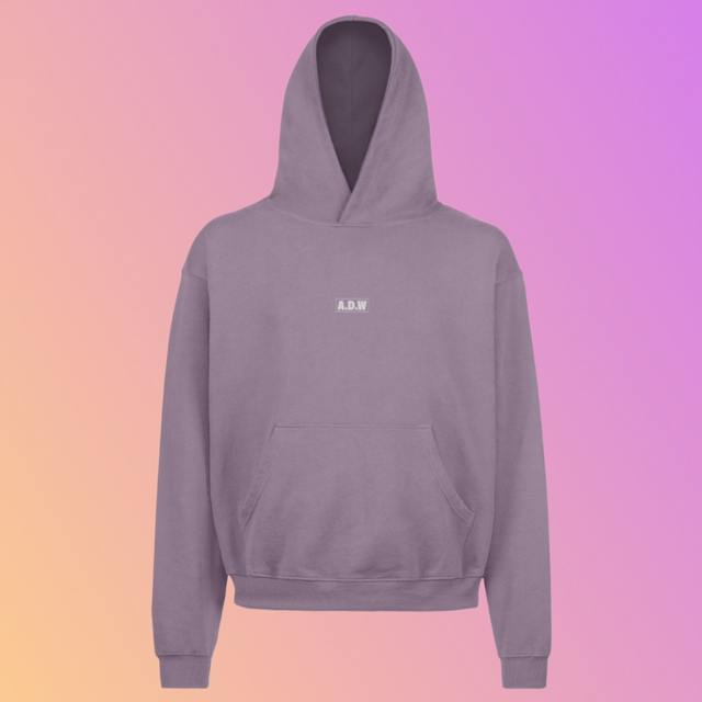 THE OVERSIZED ESSENTIALS HOODED SWEAT PURPLE
