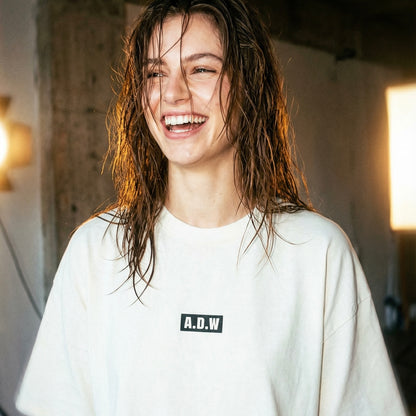 THE OVERSIZED BOXLOGO – FADED WHITE
