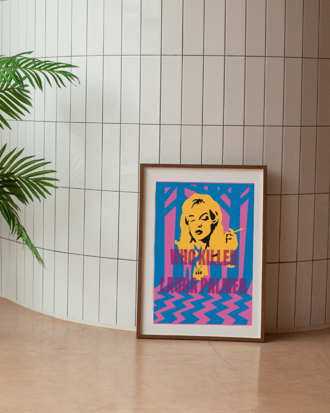 „PALMER“ ART PRINT – PNK/BLU