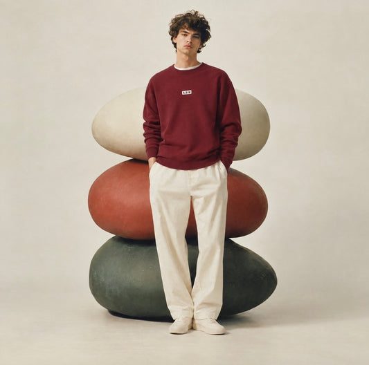 THE OVERSIZED CORE SWEATER BORDEAUX