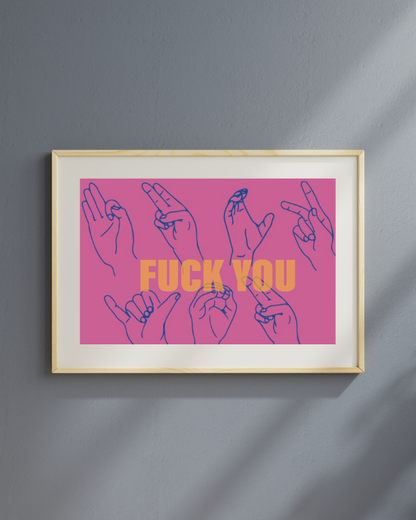 FY ART PRINT – PNK/YLW
