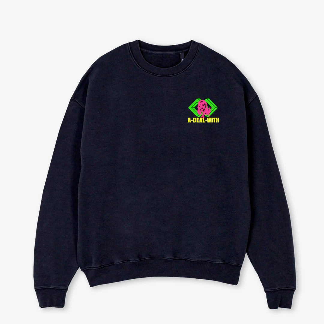 PREORDER – THE OVERSIZED SWEATER „PALMER“  FADED BLACK
