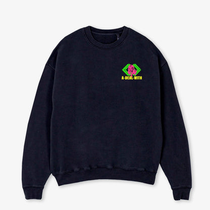 PREORDER – THE OVERSIZED SWEATER „PALMER“  FADED BLACK