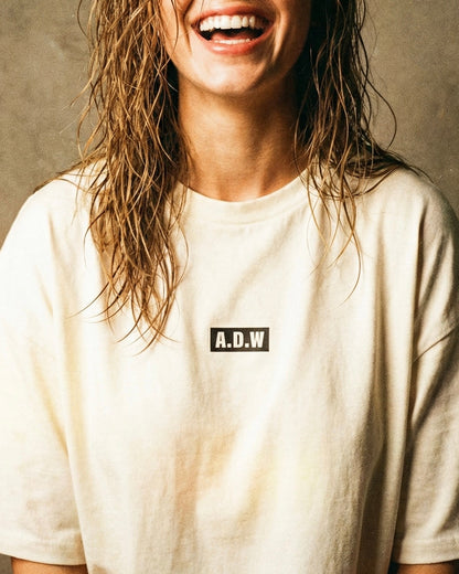 THE OVERSIZED BOXLOGO – FADED WHITE