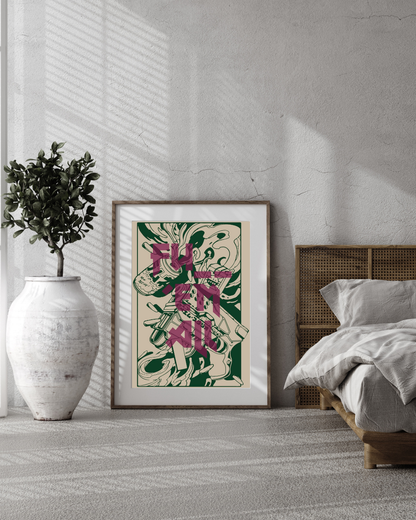 „BRUNNER“ ART PRINT – BG/GRN