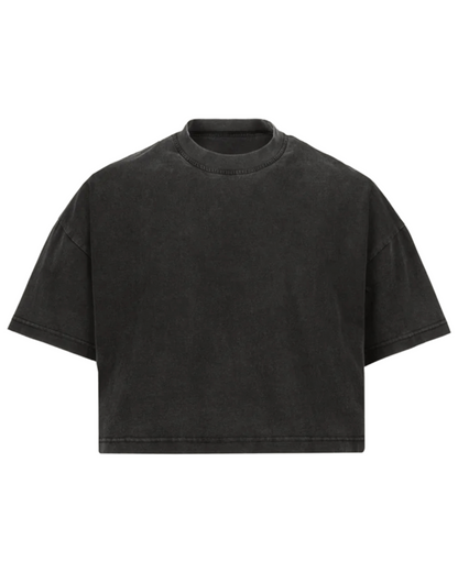 THE CROPPED SHIRT – VINTAGE BLACK