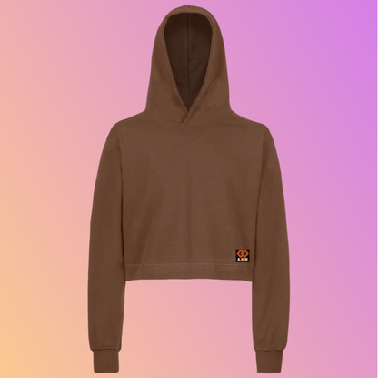 THE OVERSIZED HOODED CROPPED VNT/BRW