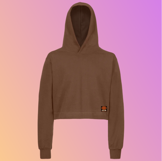 THE OVERSIZED HOODED CROPPED VNT/BRW