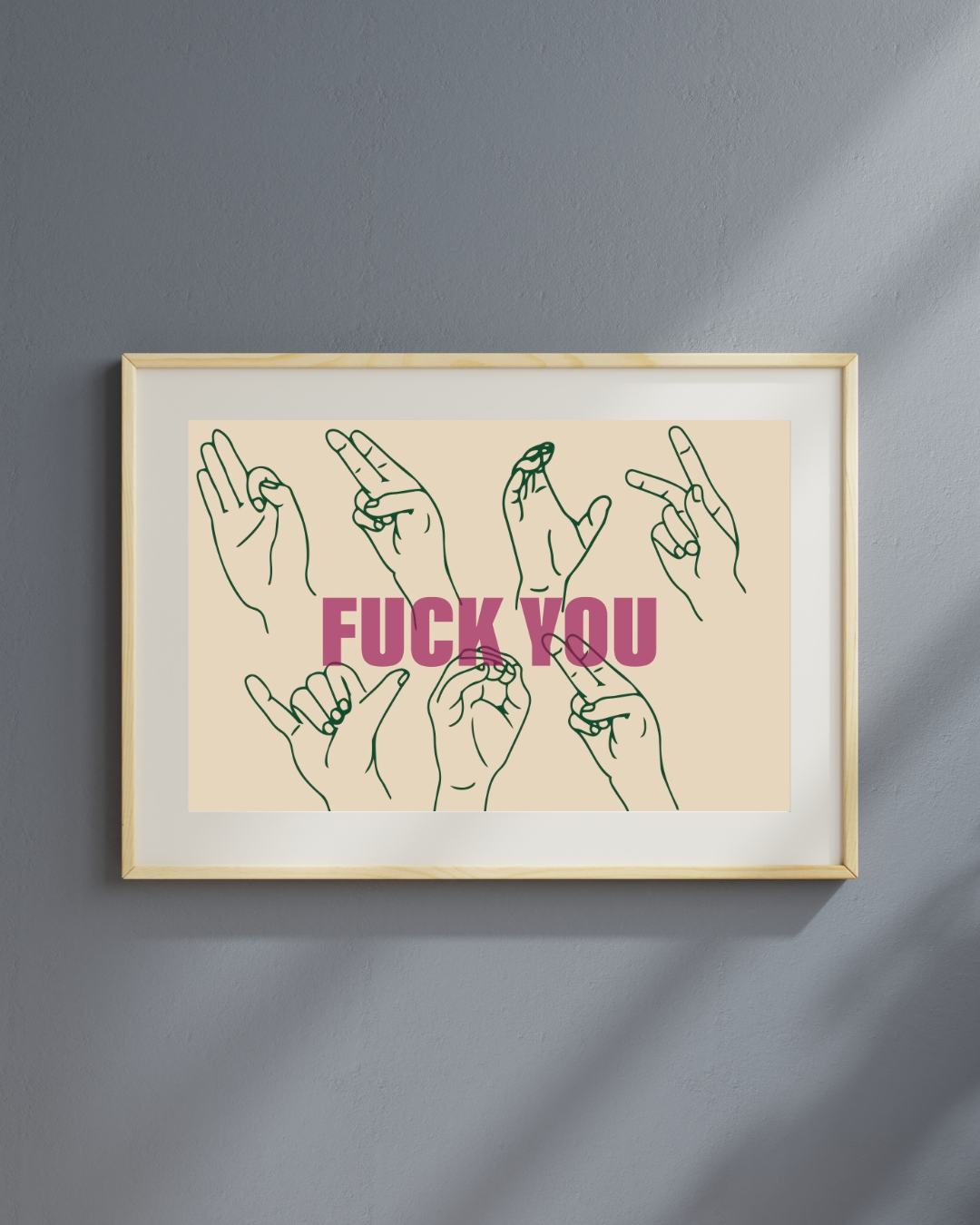 FY ART PRINT – BG/PNK