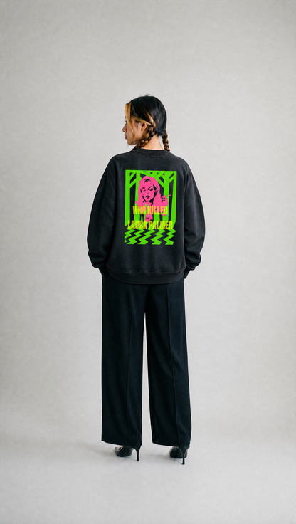PREORDER – THE OVERSIZED SWEATER „PALMER“  FADED BLACK