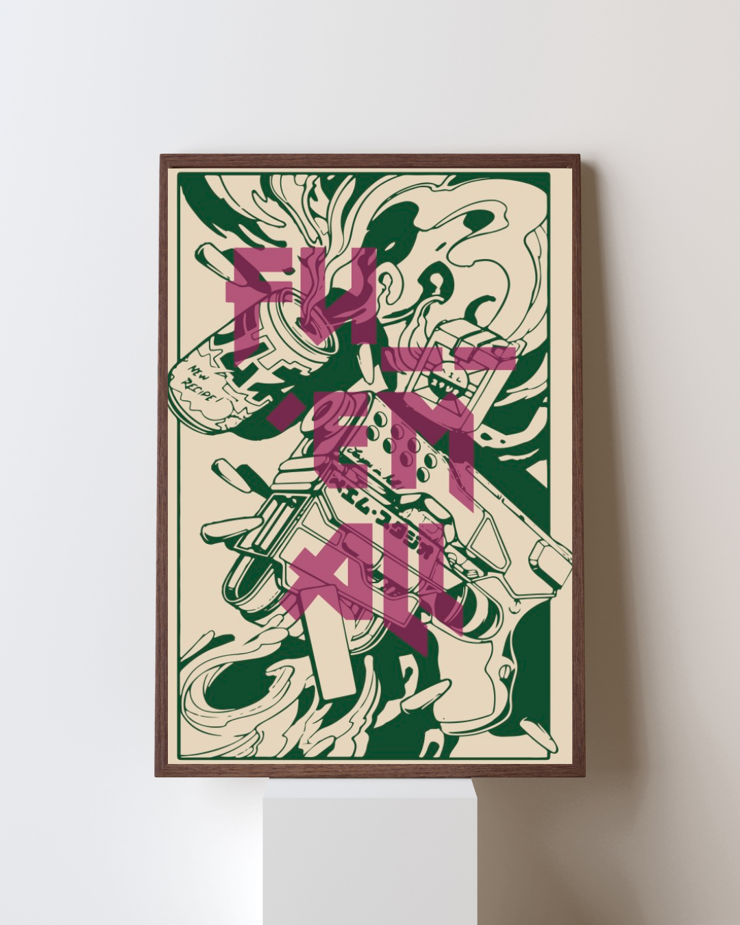 „BRUNNER“ ART PRINT – BG/GRN