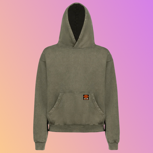THE OVERSIZED HOODED SWEAT FADED OLIVE