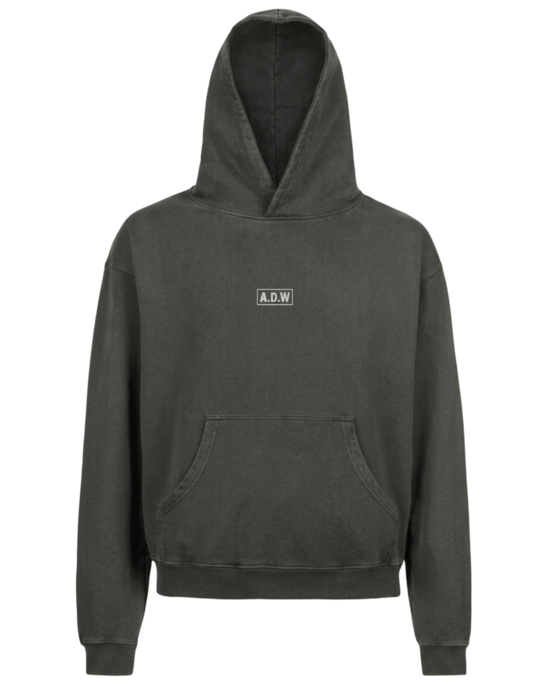 THE OVERSIZED ESSENTIAL HOODIE - FADED BLACK