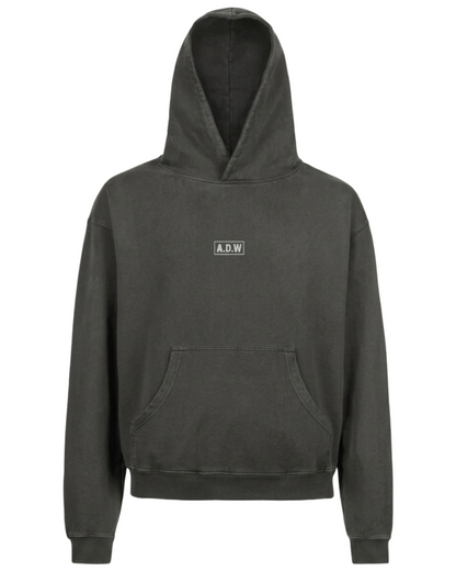 THE OVERSIZED ESSENTIAL HOODIE - FADED BLACK