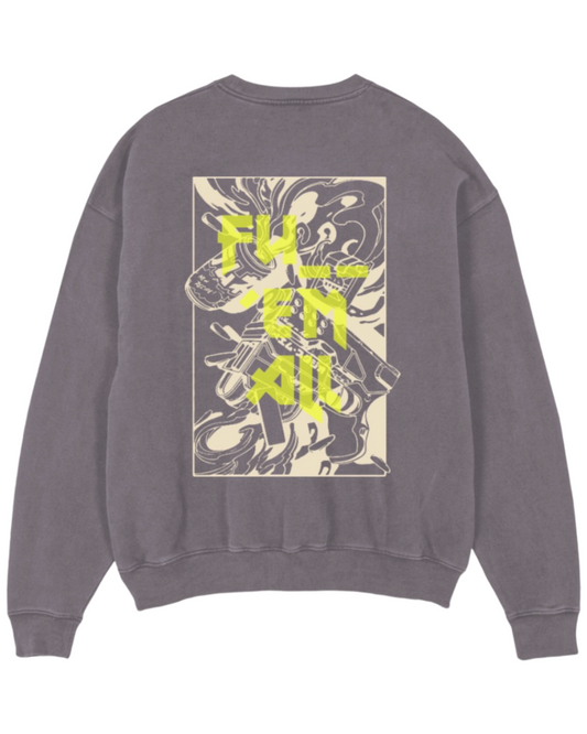 THE OVERSIZED SWEAT „BRUNNER“ FADED GREY