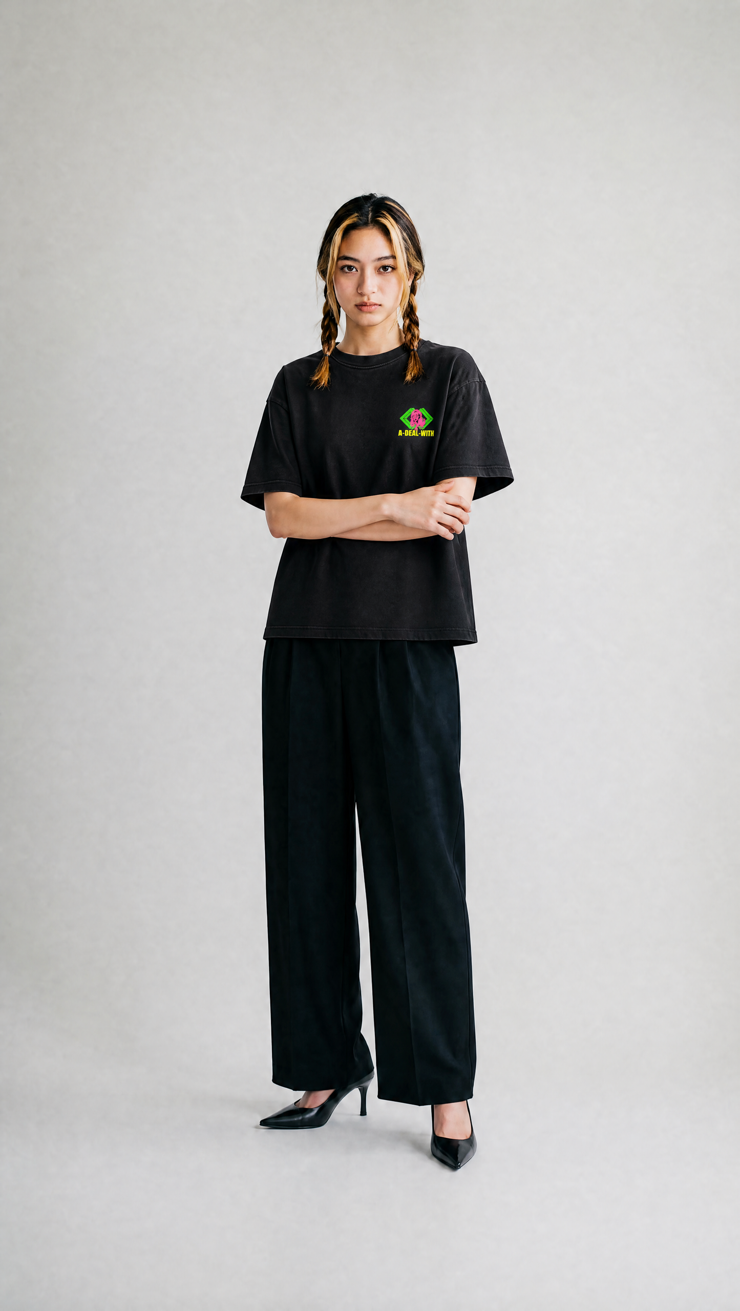 PREORDER – THE BOXY SHIRT „PALMER“  FADED BLACK