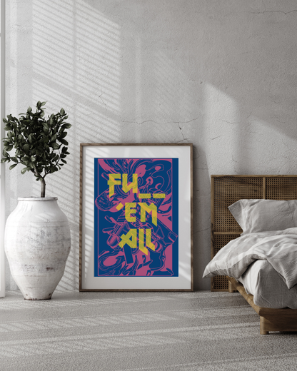 „BRUNNER“ ART PRINT – PNK/NEO