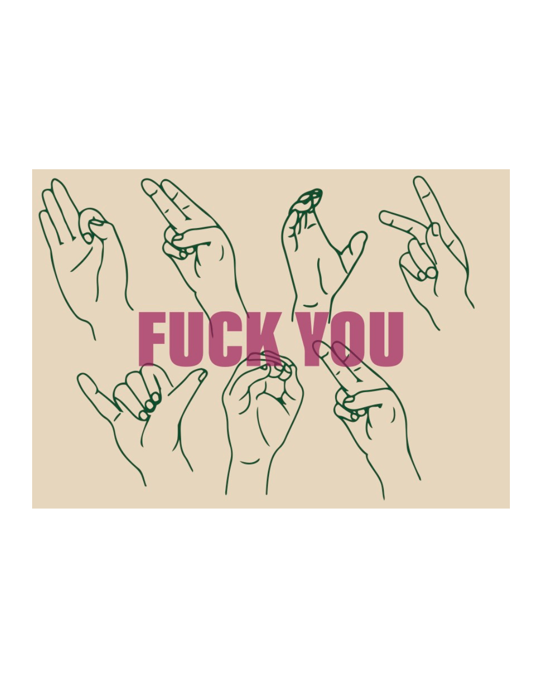 FY ART PRINT – BG/PNK