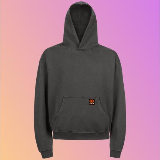 THE OVERSIZED „UHHS“ ULTRA HEAVY HOODED SWEAT FADED BLACK
