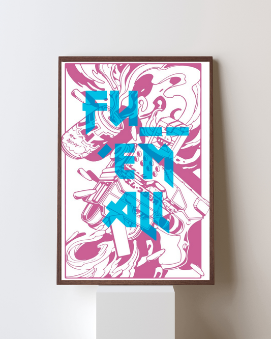 „BRUNNER“ ART PRINT – WHT/PNK