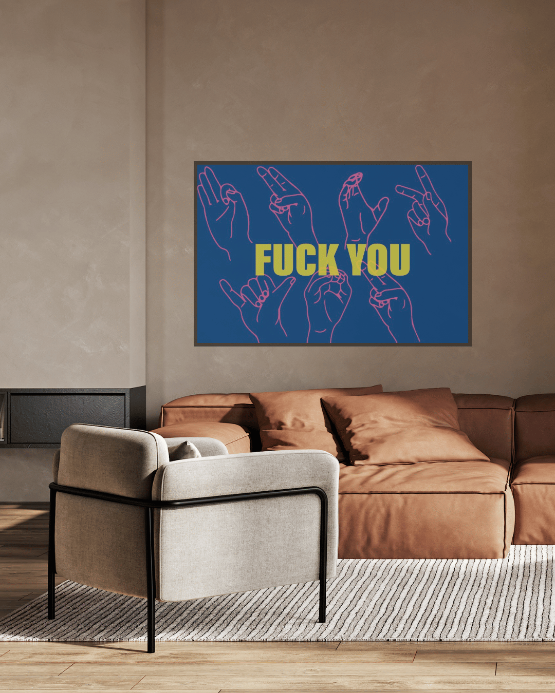 FY ART PRINT – NVY/YLW