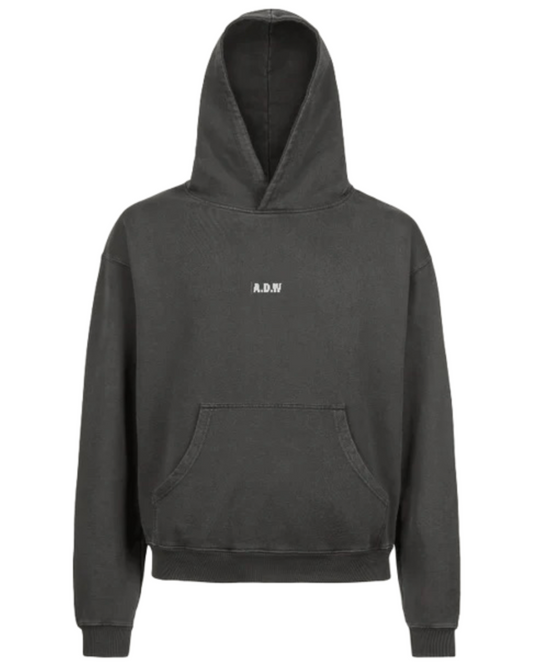 THE OVERSIZED ESSENTIALS HOODED SWEAT FADED BLACK