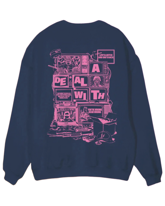 THE REGULAR SWEAT „LIVE“ NAVY/PINK