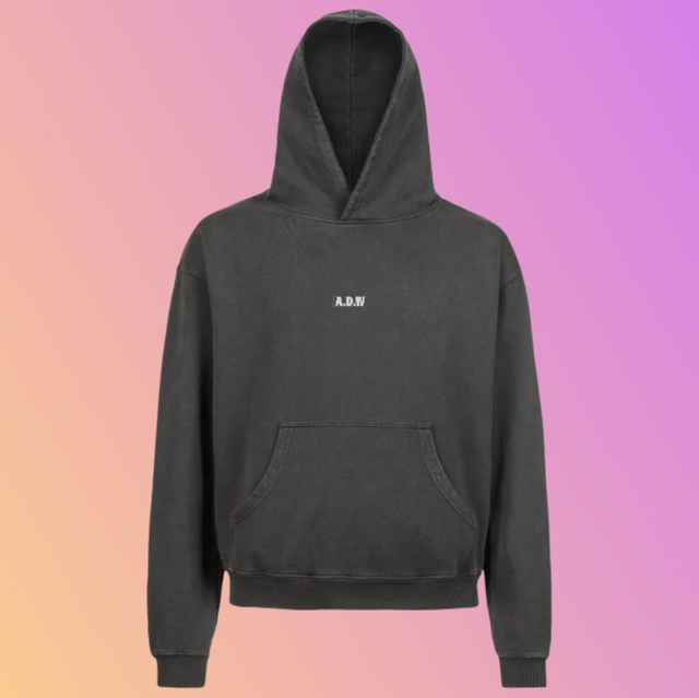 THE OVERSIZED ESSENTIALS HOODED SWEAT FADED BLACK
