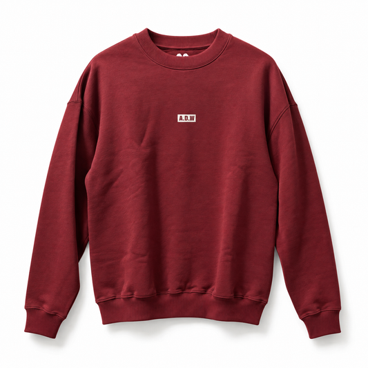 THE OVERSIZED CORE SWEATER BORDEAUX