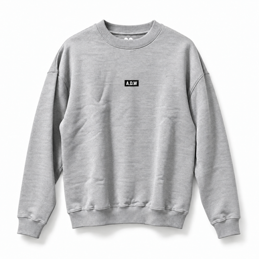 THE OVERSIZED CORE SWEATER HEATHER GREY