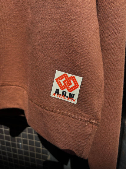 THE OVERSIZED HOODED CROPPED VNT/BRW
