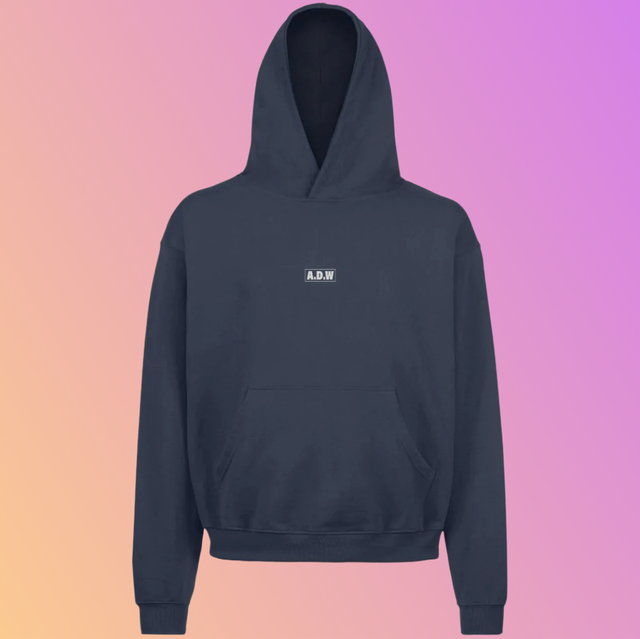 THE OVERSIZED ESSENTIALS HOODED SWEAT NAVY