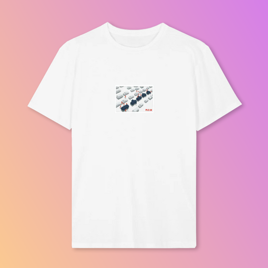 THE REGULAR T-SHIRT „BORDER" WHITE